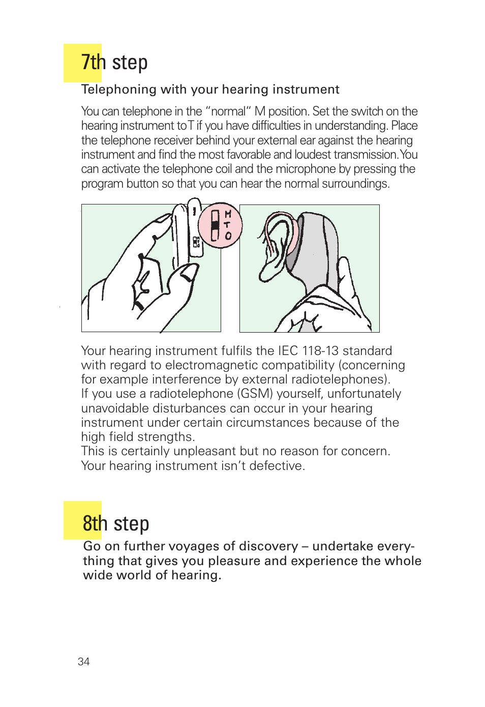 8th step, 7th step | Siemens 2 D SP User Manual | Page 34 / 36