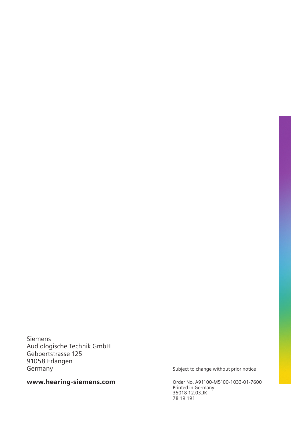 Siemens 2 D SP User Manual | Page 36 / 36