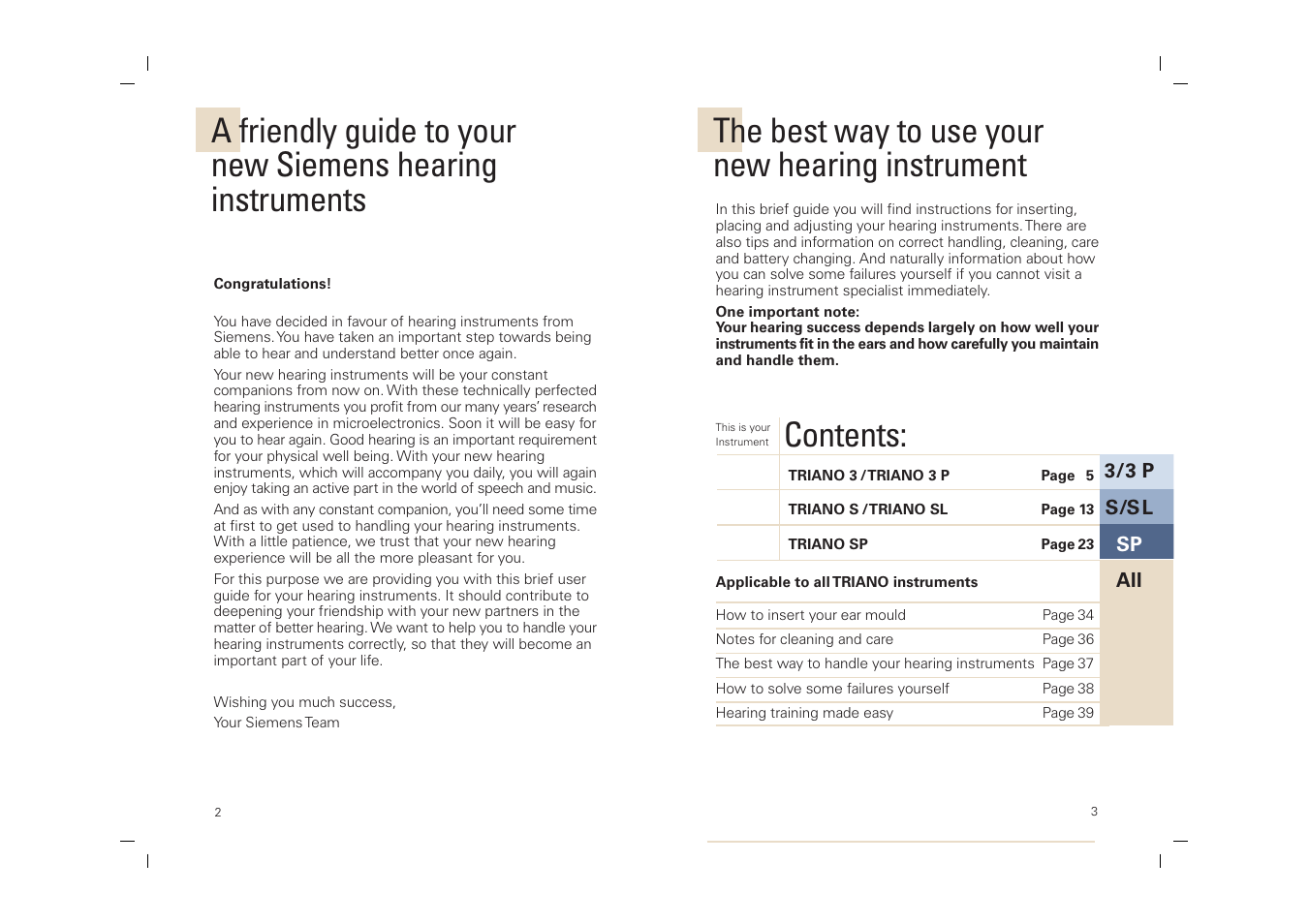 Siemens SP User Manual | Page 2 / 44