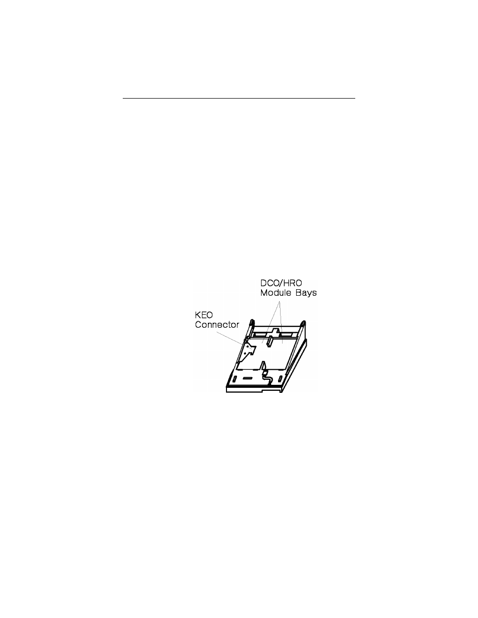 Options, Figure 1–4. dco/hro module bays and keo connector, Options –6 | Siemens 600 Series User Manual | Page 20 / 197