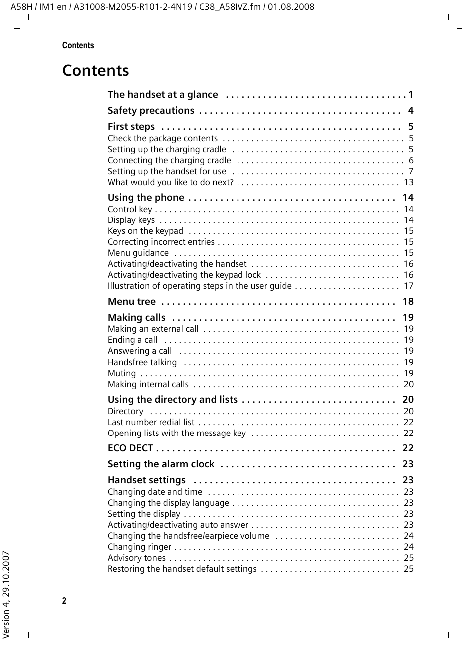 Siemens GIGASET A58H User Manual | Page 3 / 36