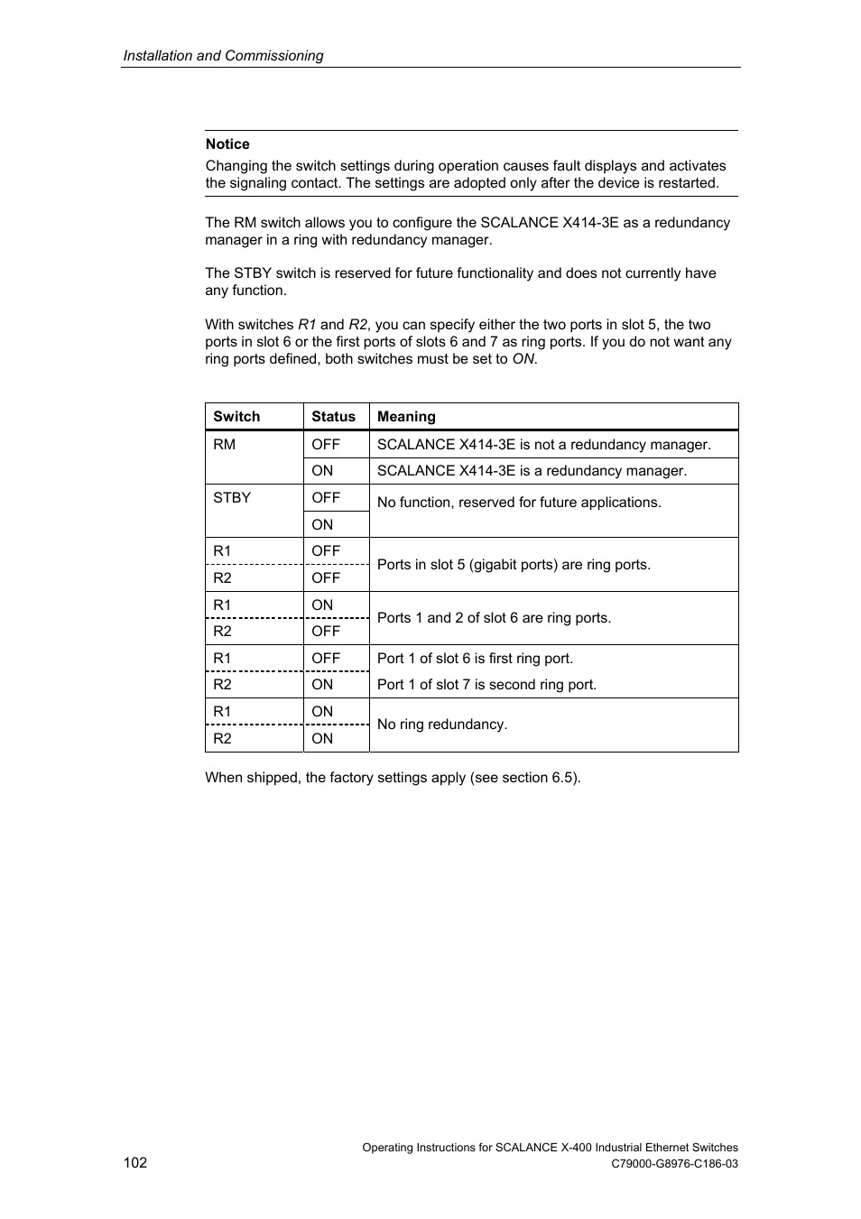Siemens X-400 User Manual | Page 102 / 148