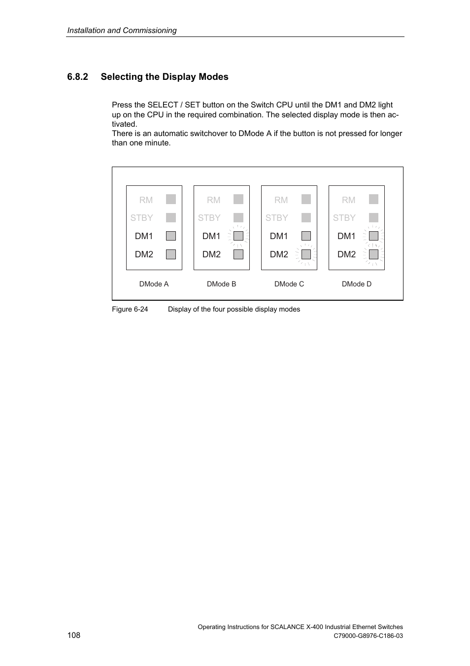 2 selecting the display modes | Siemens X-400 User Manual | Page 108 / 148