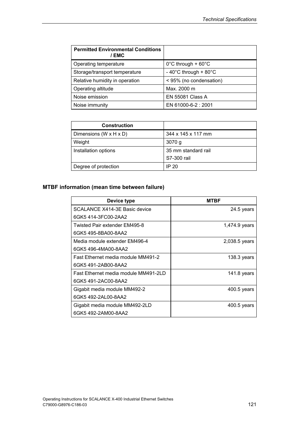 Siemens X-400 User Manual | Page 121 / 148