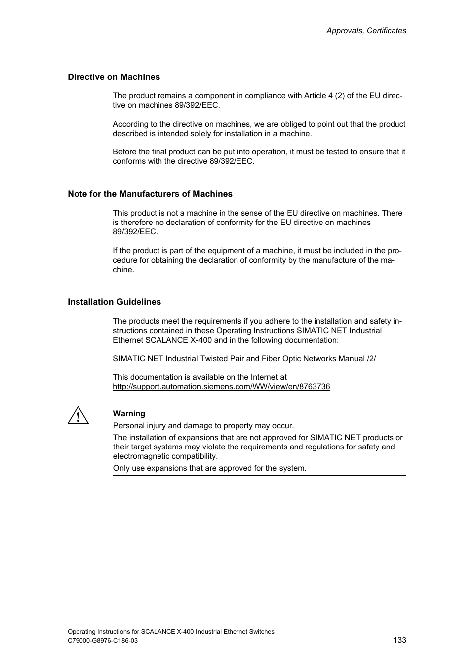 Siemens X-400 User Manual | Page 133 / 148