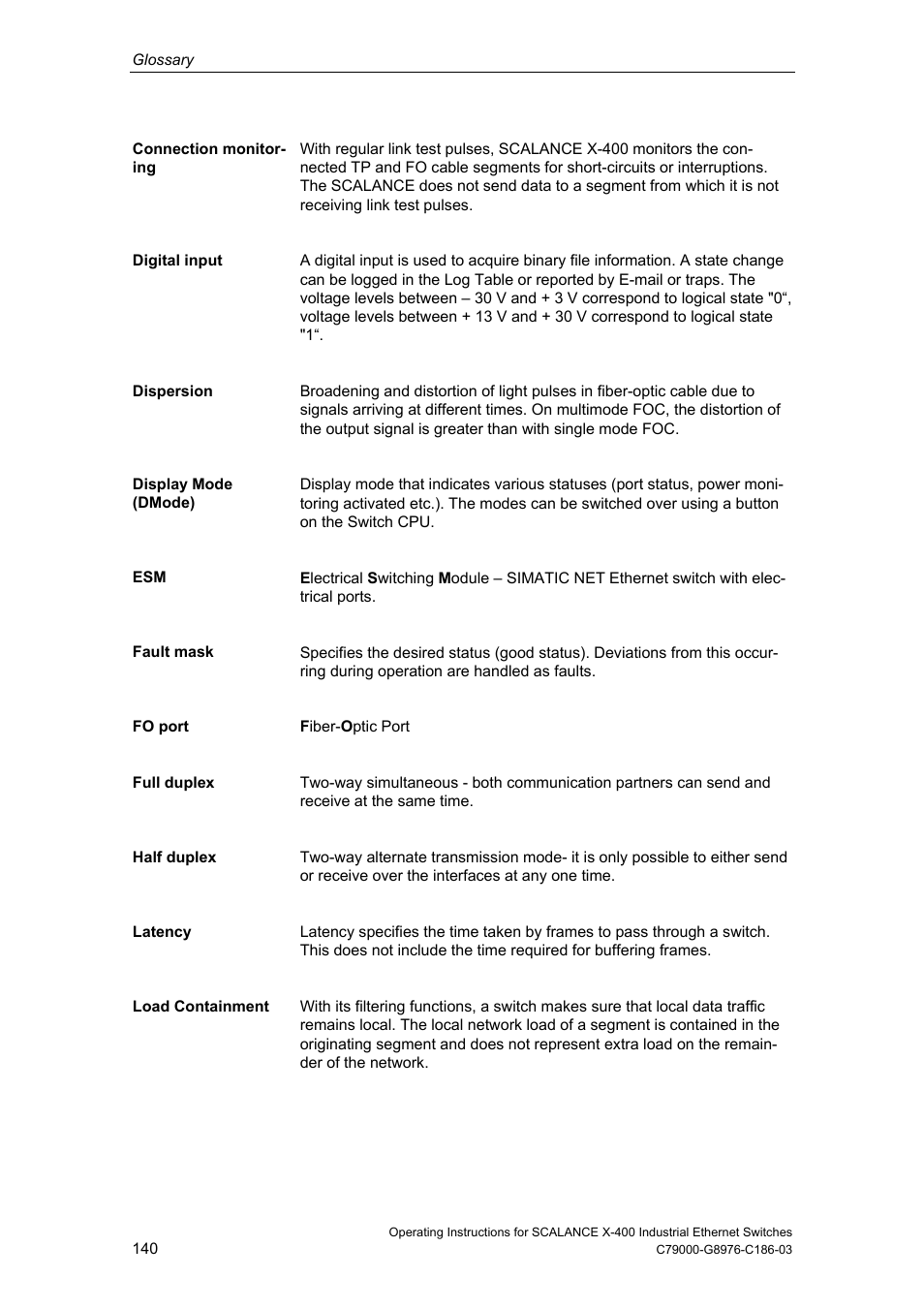 Siemens X-400 User Manual | Page 140 / 148