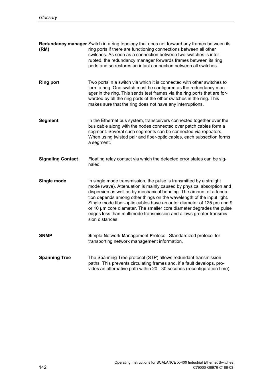 Siemens X-400 User Manual | Page 142 / 148