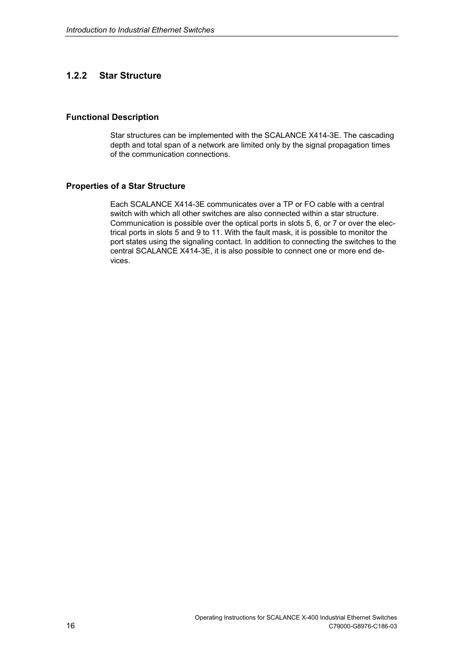 2 star structure | Siemens X-400 User Manual | Page 16 / 148