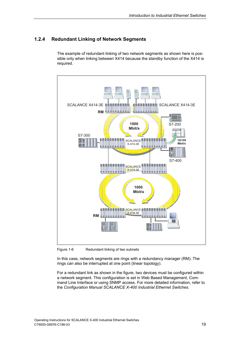 4 redundant linking of network segments | Siemens X-400 User Manual | Page 19 / 148