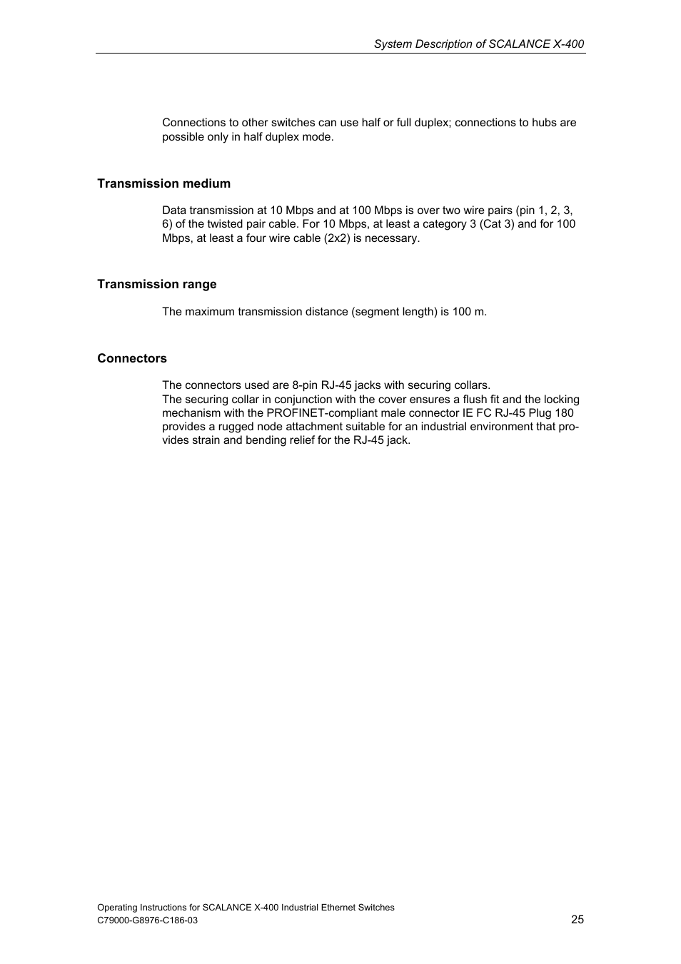 Siemens X-400 User Manual | Page 25 / 148