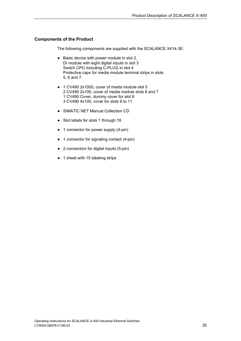 Siemens X-400 User Manual | Page 35 / 148