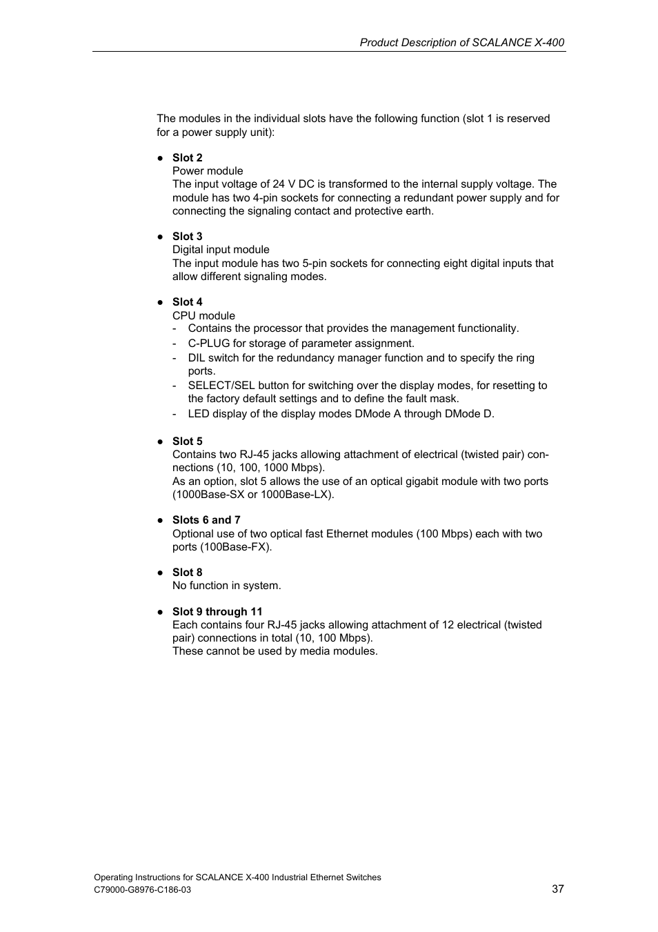 Siemens X-400 User Manual | Page 37 / 148