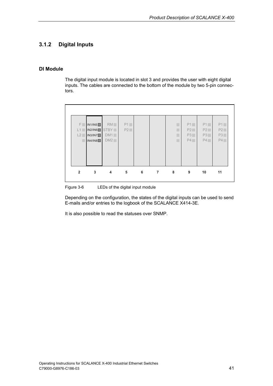 2 digital inputs | Siemens X-400 User Manual | Page 41 / 148