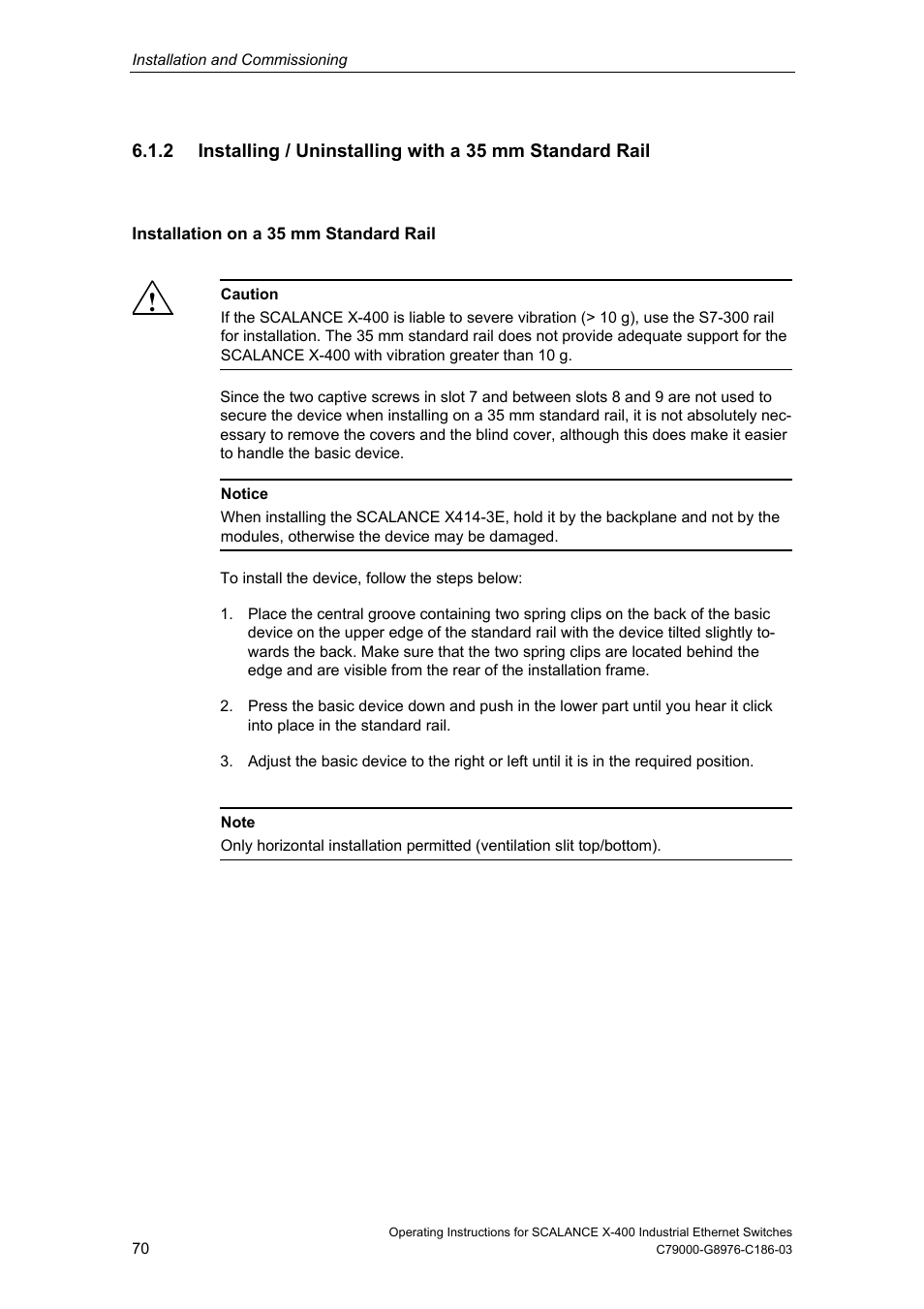 Siemens X-400 User Manual | Page 70 / 148