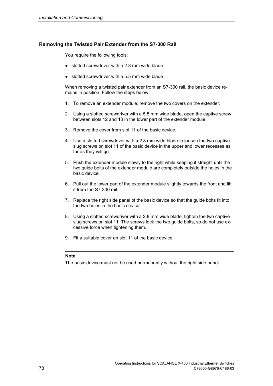 Siemens X-400 User Manual | Page 78 / 148