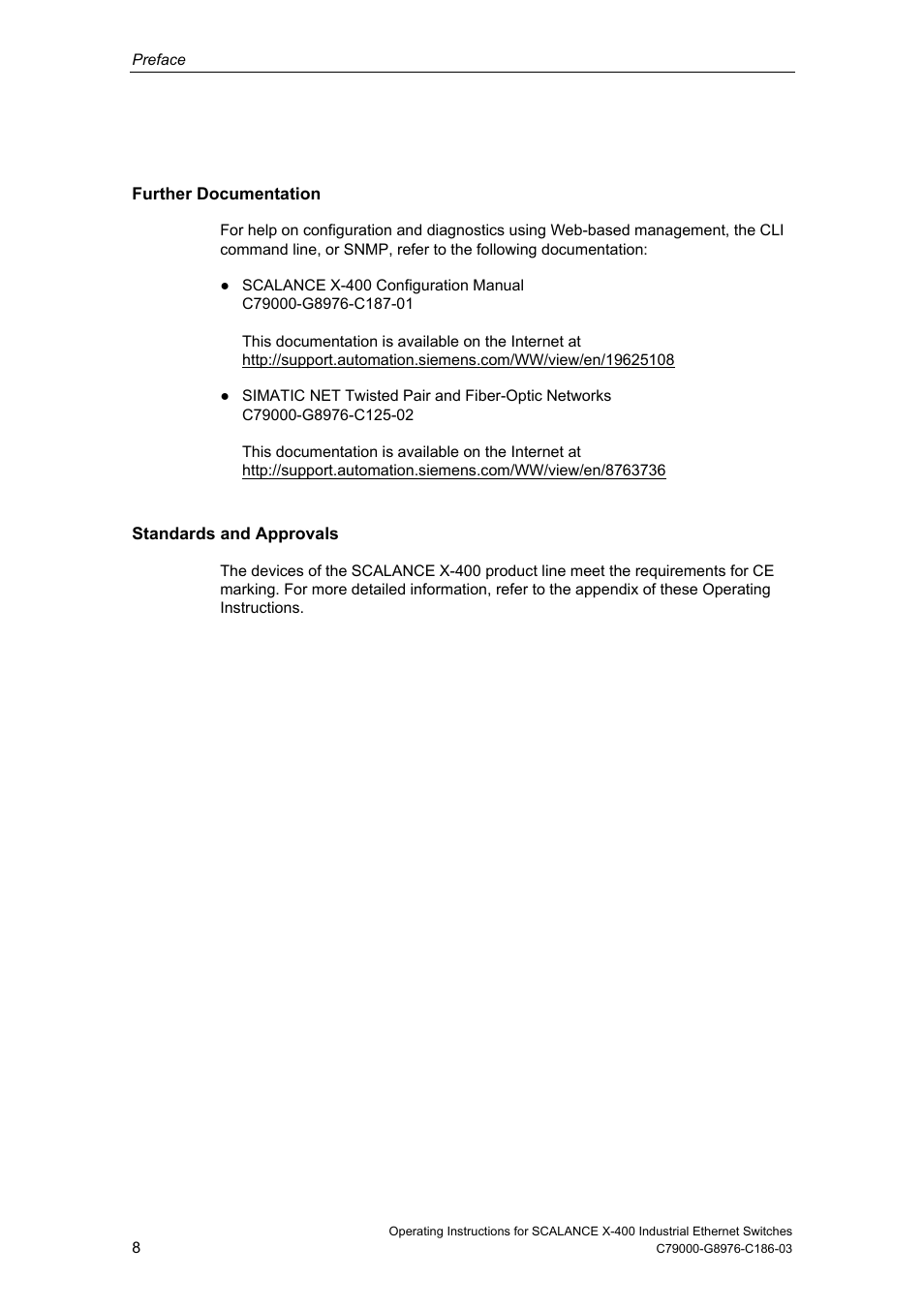 Siemens X-400 User Manual | Page 8 / 148
