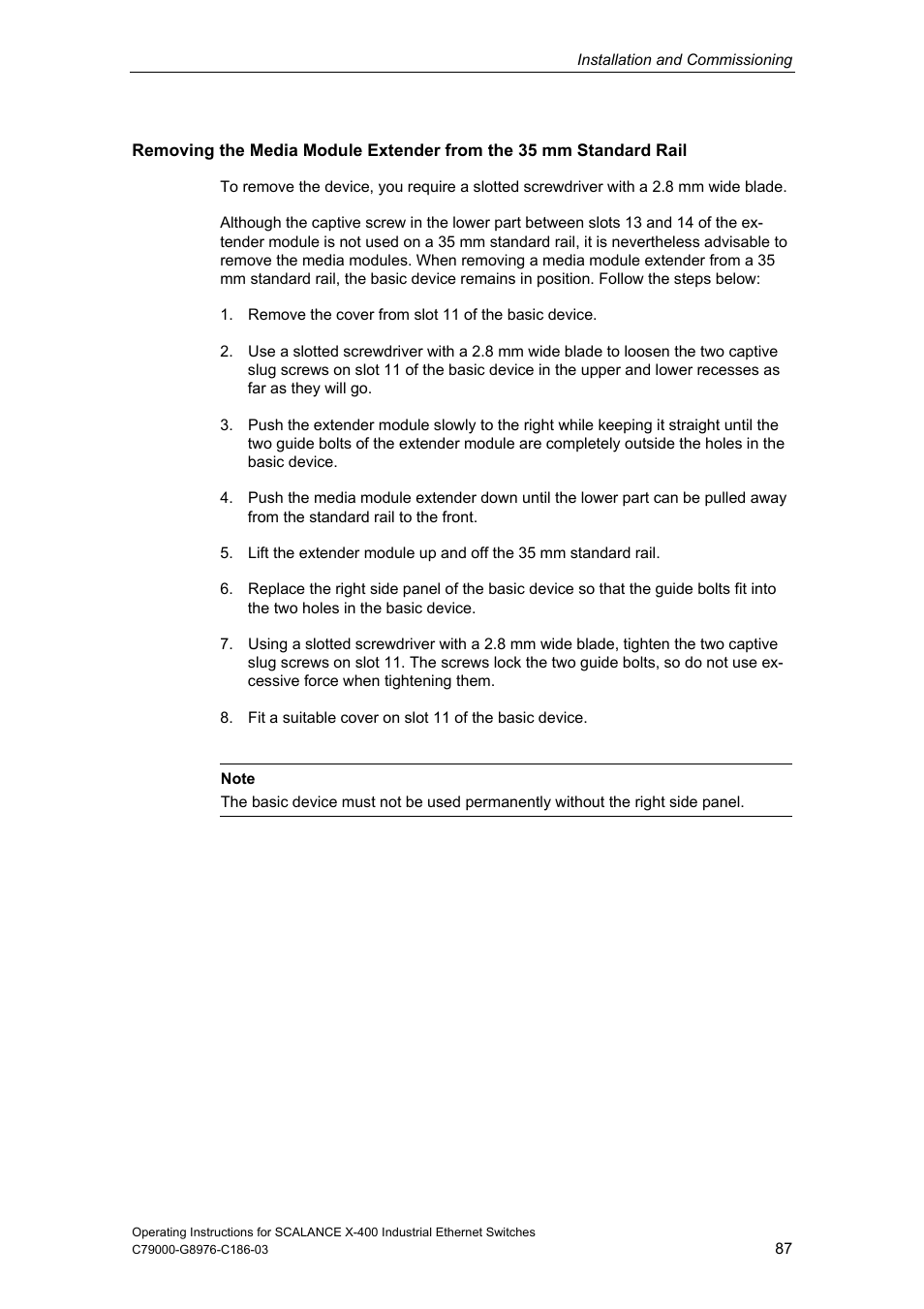 Siemens X-400 User Manual | Page 87 / 148