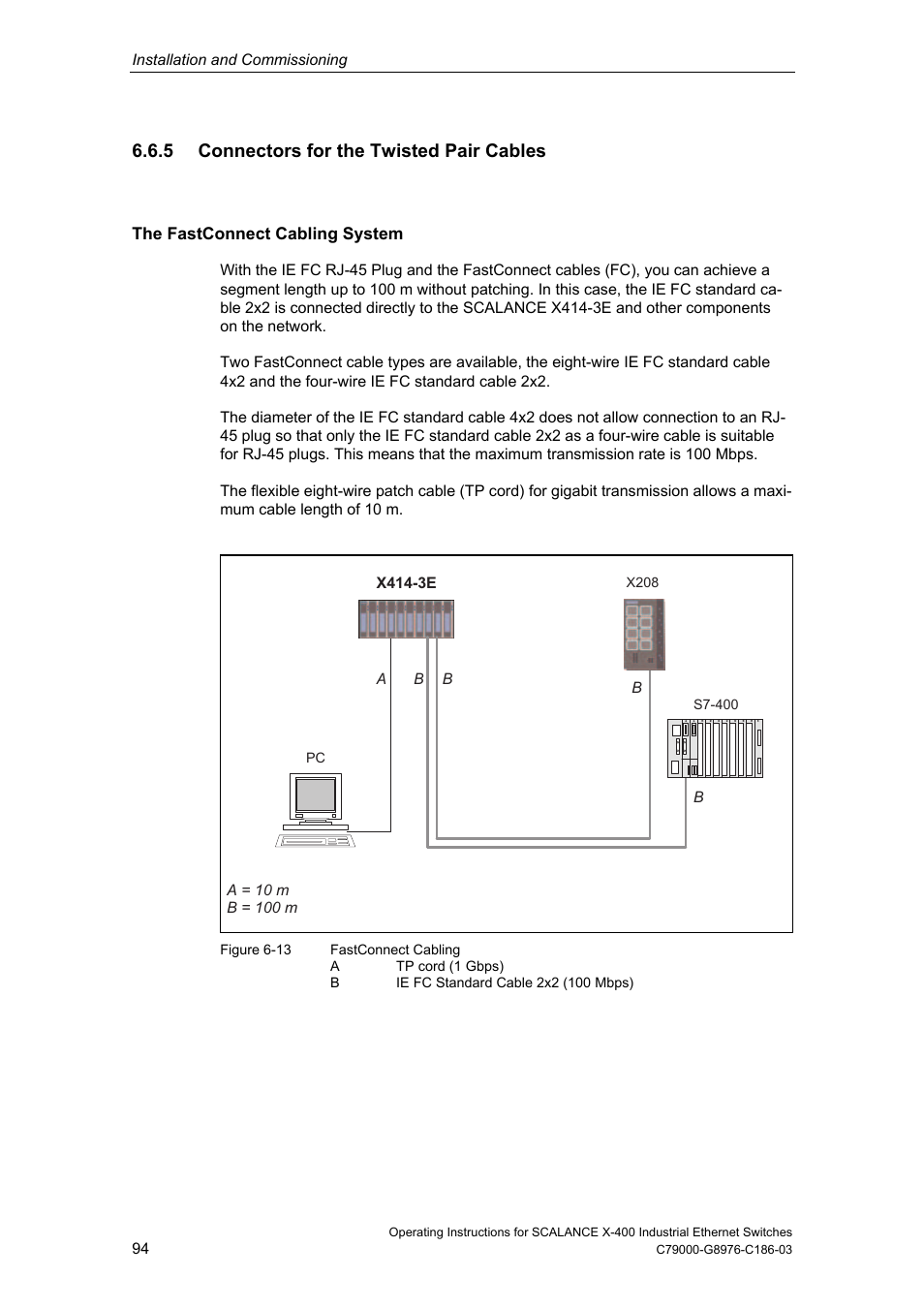 5 connectors for the twisted pair cables | Siemens X-400 User Manual | Page 94 / 148