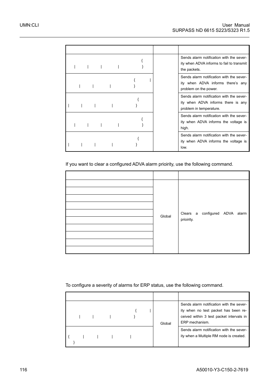 6 erp alarm severity | Siemens S223 User Manual | Page 116 / 381