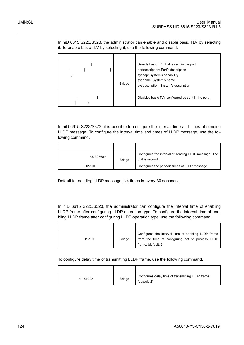 4 lldp message, 5 interval and delay time, Lldp message | Interval and delay time | Siemens S223 User Manual | Page 124 / 381