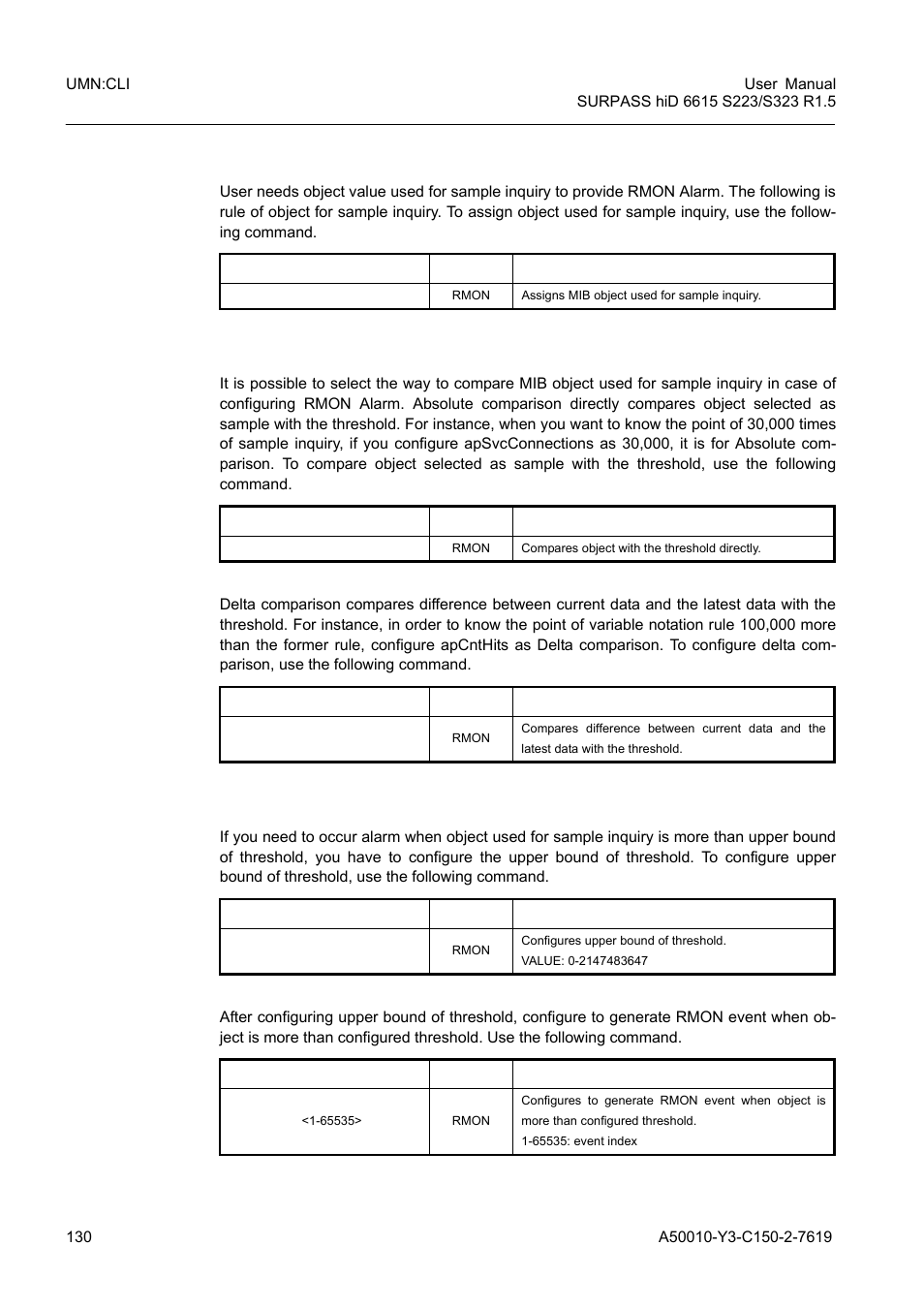 2 object of sample inquiry, 3 absolute comparison and delta comparison, 4 upper bound of threshold | Siemens S223 User Manual | Page 130 / 381