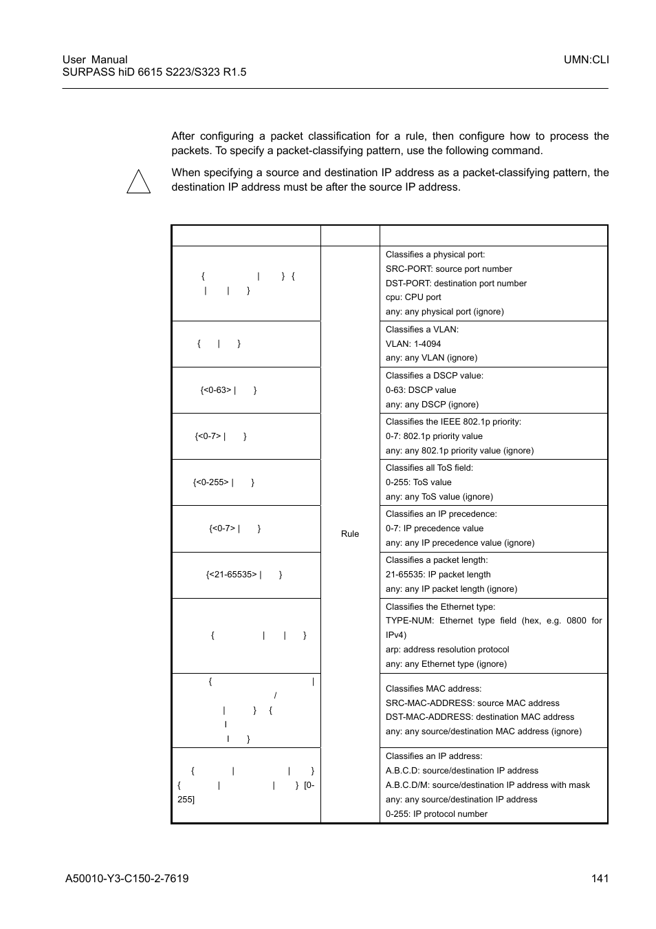 3 packet classification | Siemens S223 User Manual | Page 141 / 381