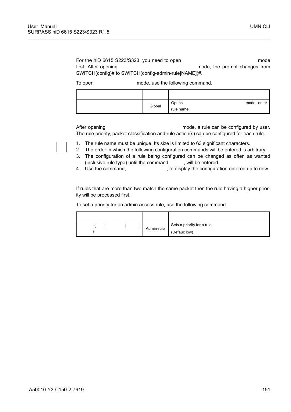 1 rule creation, 2 rule priority, 1 rule creation 7.6.4.2 rule priority | Siemens S223 User Manual | Page 151 / 381