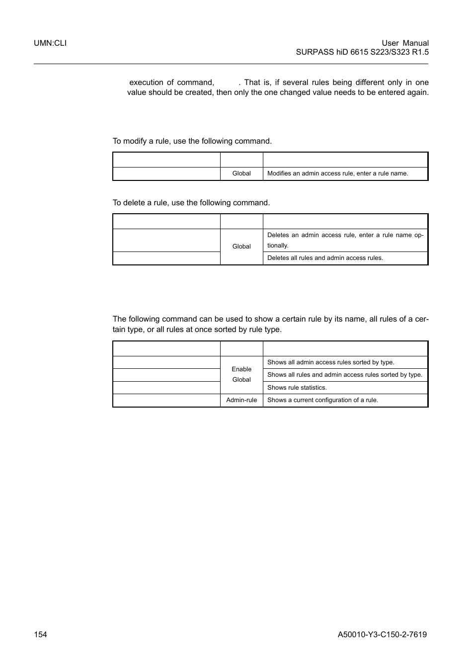 6 modifying and deleting rule, 7 displaying rule | Siemens S223 User Manual | Page 154 / 381