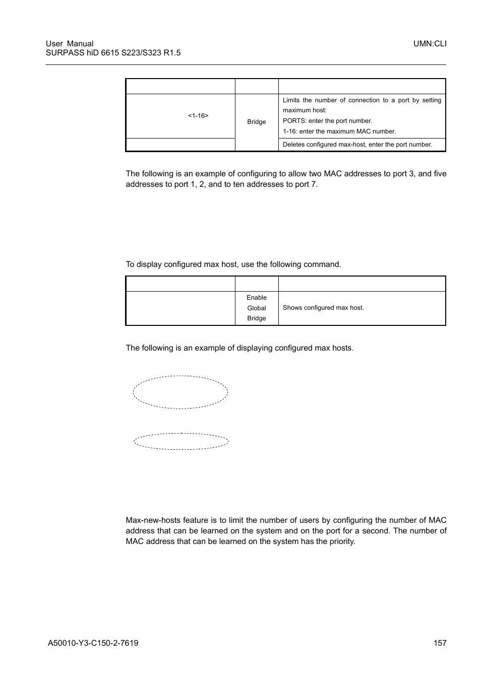 1 max new hosts, Max new hosts | Siemens S223 User Manual | Page 157 / 381