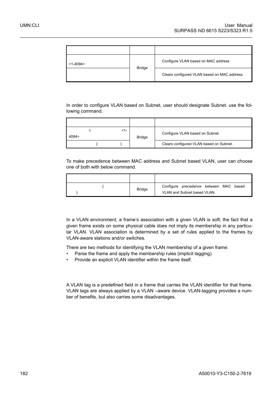 4 subnet-based vlan, 5 tagged vlan, Subnet-based vlan | Tagged vlan | Siemens S223 User Manual | Page 182 / 381