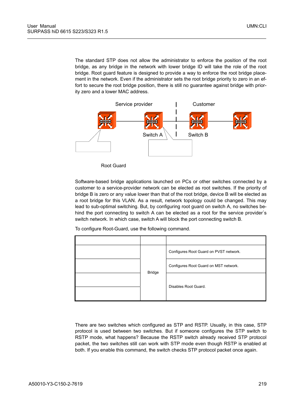 7 root guard, 8 restarting protocol migration, Root guard | Restarting protocol migration, Fig. 8.25 | Siemens S223 User Manual | Page 219 / 381