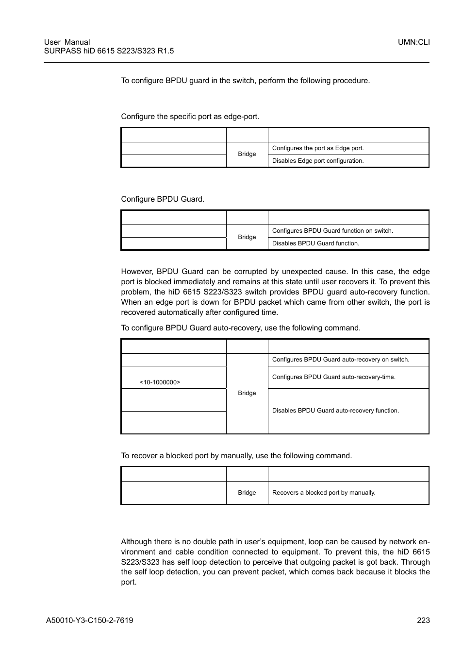 7 self loop detection | Siemens S223 User Manual | Page 223 / 381