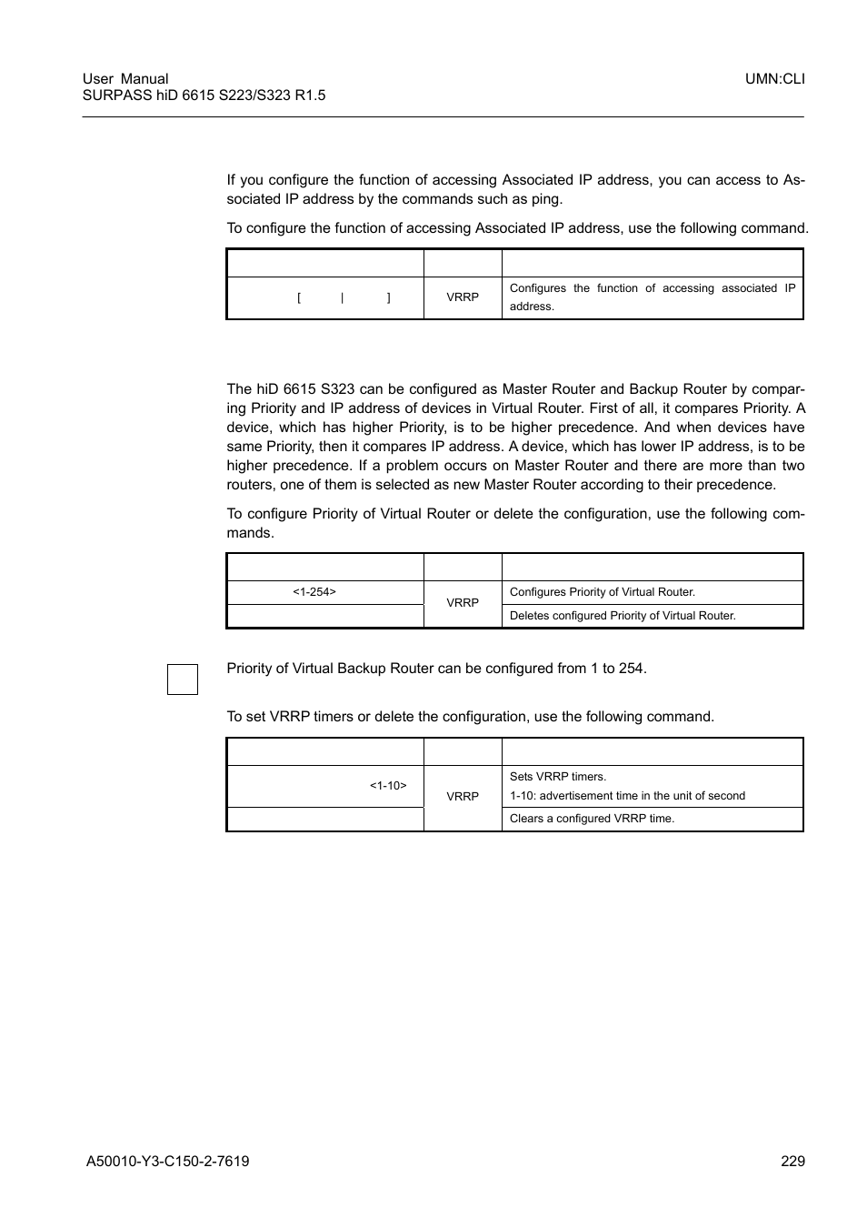 2 access to associated ip address, 3 master router and backup router | Siemens S223 User Manual | Page 229 / 381