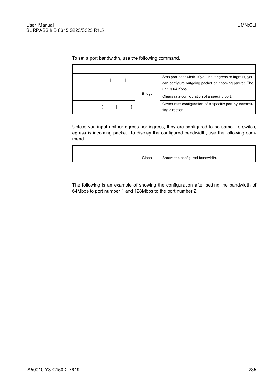 1 configuring rate limit, 2 sample configuration, Configuring rate limit | Sample configuration | Siemens S223 User Manual | Page 235 / 381