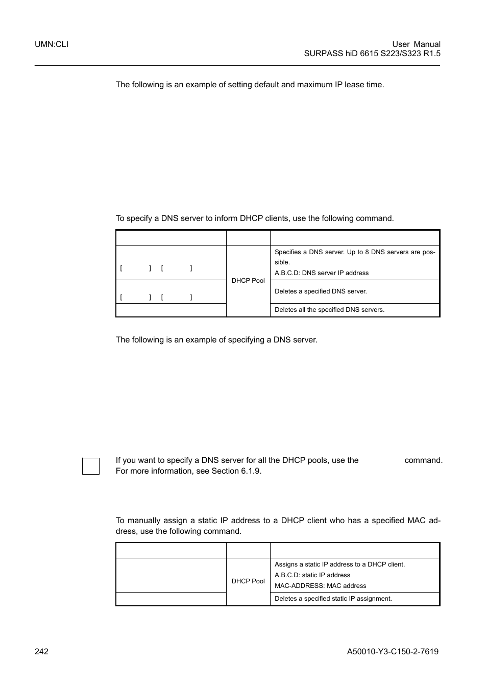 6 dns server, 7 manual binding, 6 dns server 8.8.1.7 manual binding | Dns server, Manual binding | Siemens S223 User Manual | Page 242 / 381