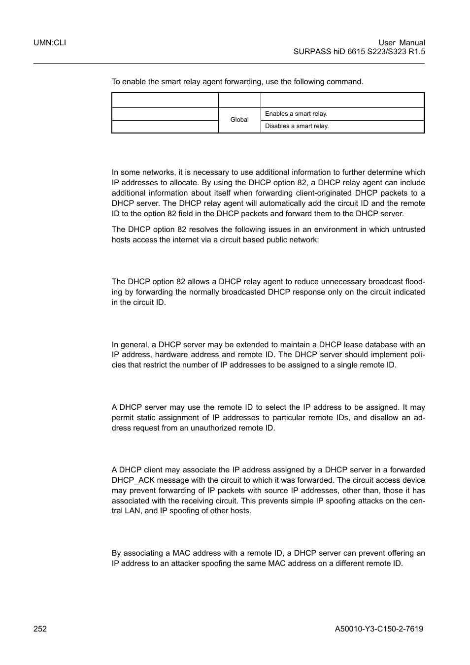 5 dhcp option 82, Dhcp option 82 | Siemens S223 User Manual | Page 252 / 381