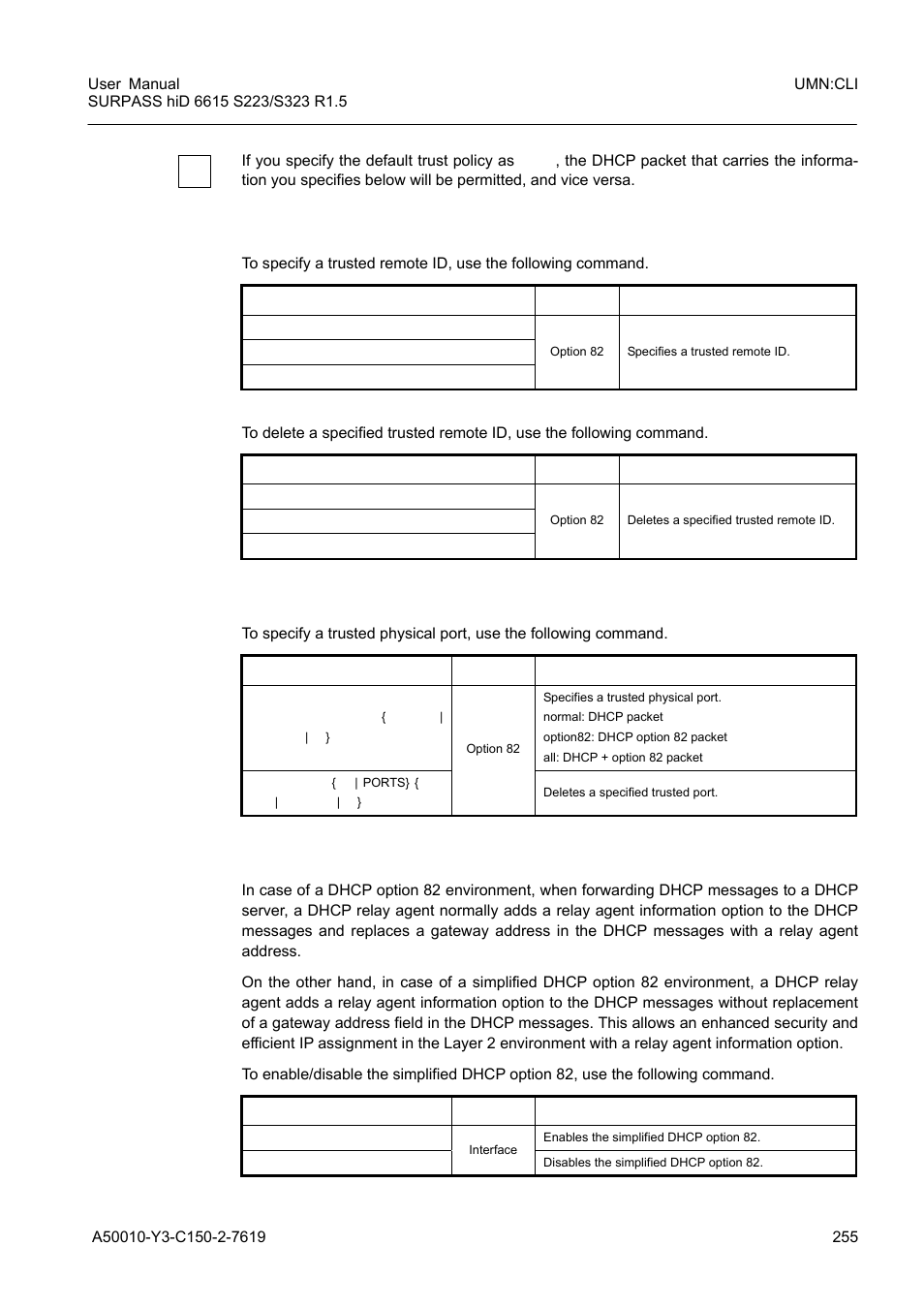 5 simplified dhcp option 82 | Siemens S223 User Manual | Page 255 / 381