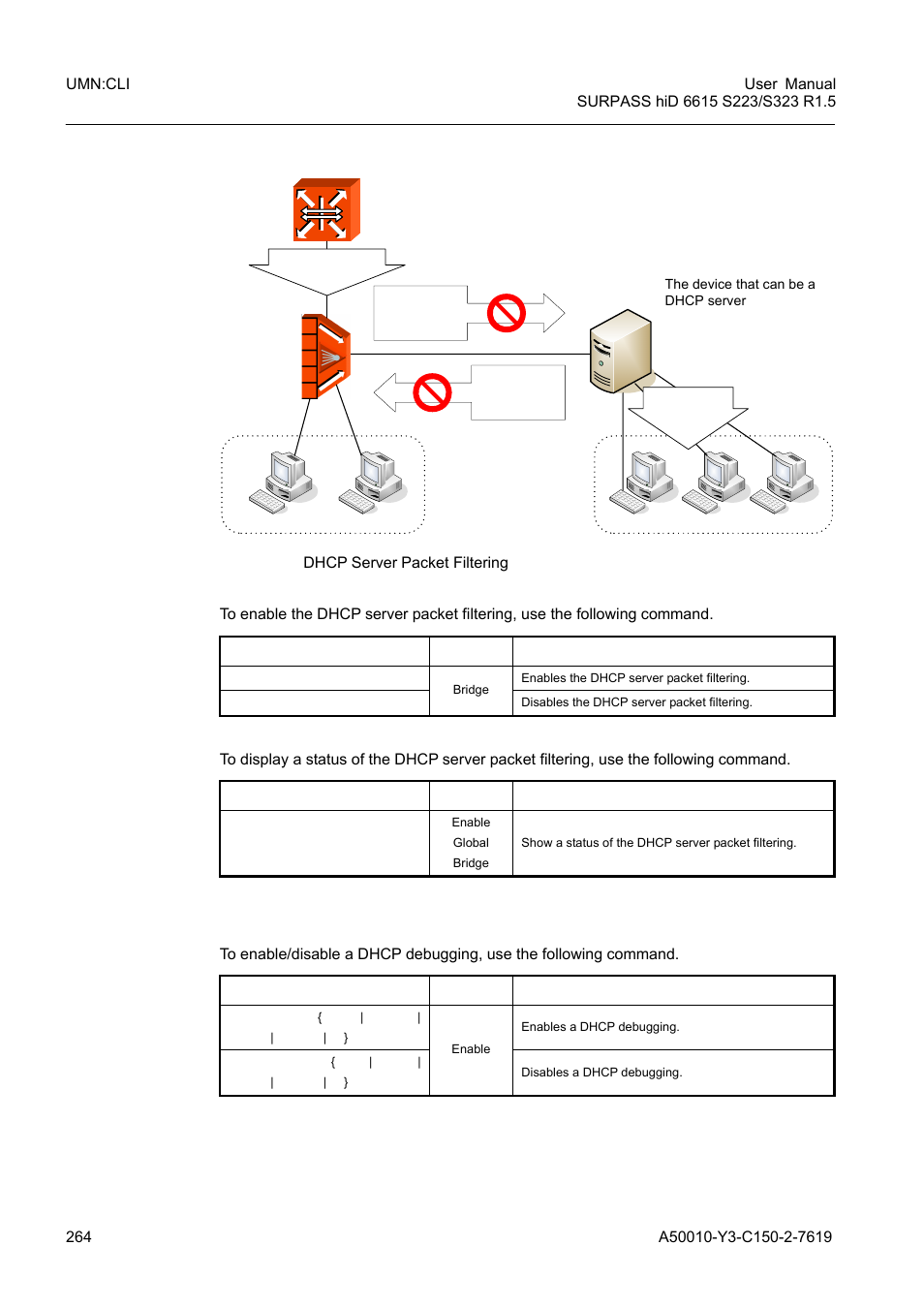 10 debugging dhcp, Debugging dhcp, Fig. 8.34 | Dhcp server packet filtering | Siemens S223 User Manual | Page 264 / 381