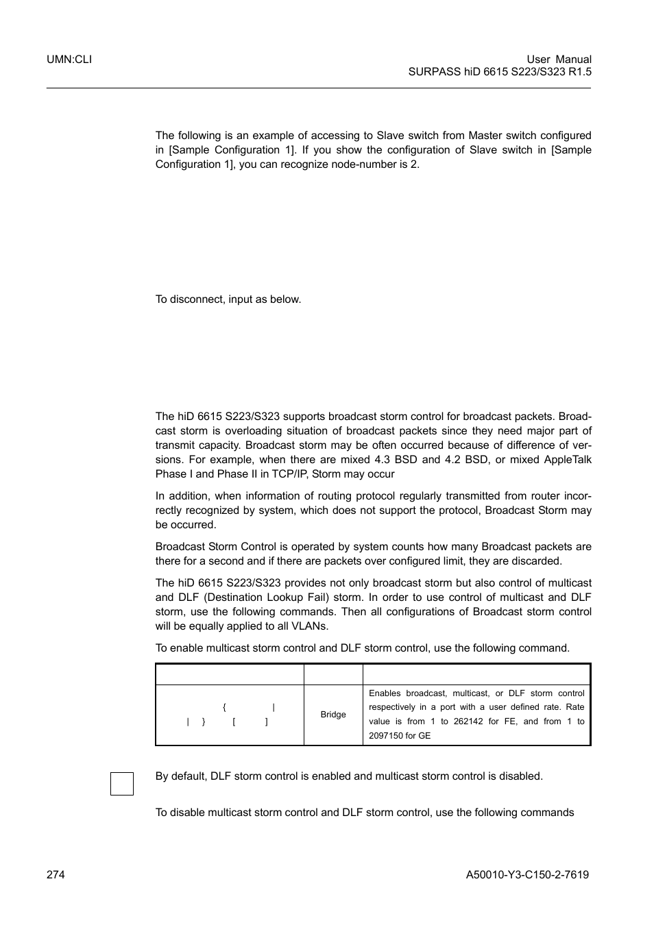 11 broadcast storm control, Broadcast storm control | Siemens S223 User Manual | Page 274 / 381