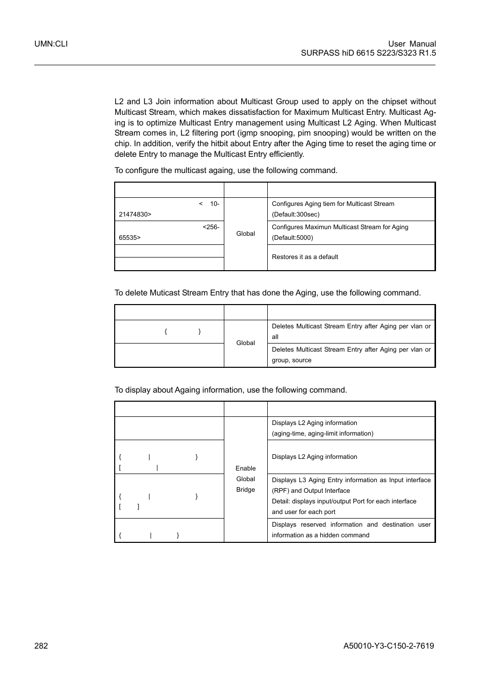 7 multicast aging, Multicast aging | Siemens S223 User Manual | Page 282 / 381