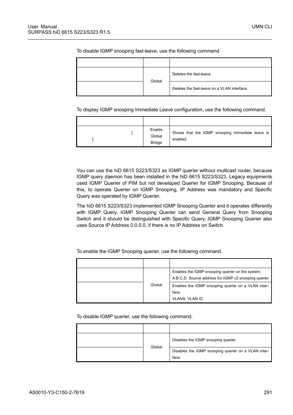 2 igmp v2 snooping querier | Siemens S223 User Manual | Page 291 / 381