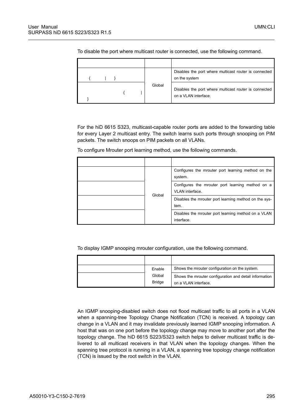 6 multicast tcn flooding | Siemens S223 User Manual | Page 295 / 381