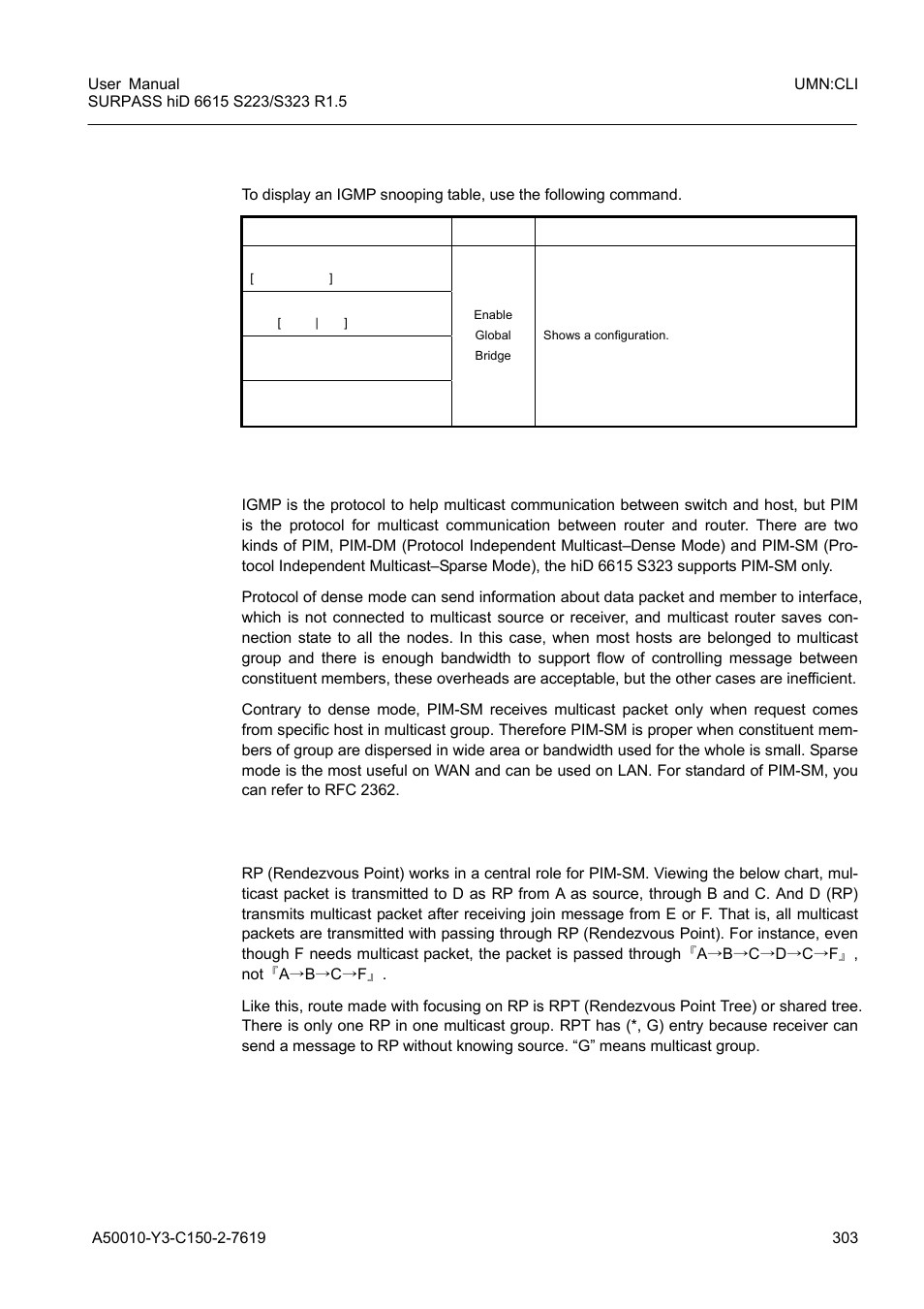 9 displaying igmp snooping table, Displaying igmp snooping table | Siemens S223 User Manual | Page 303 / 381