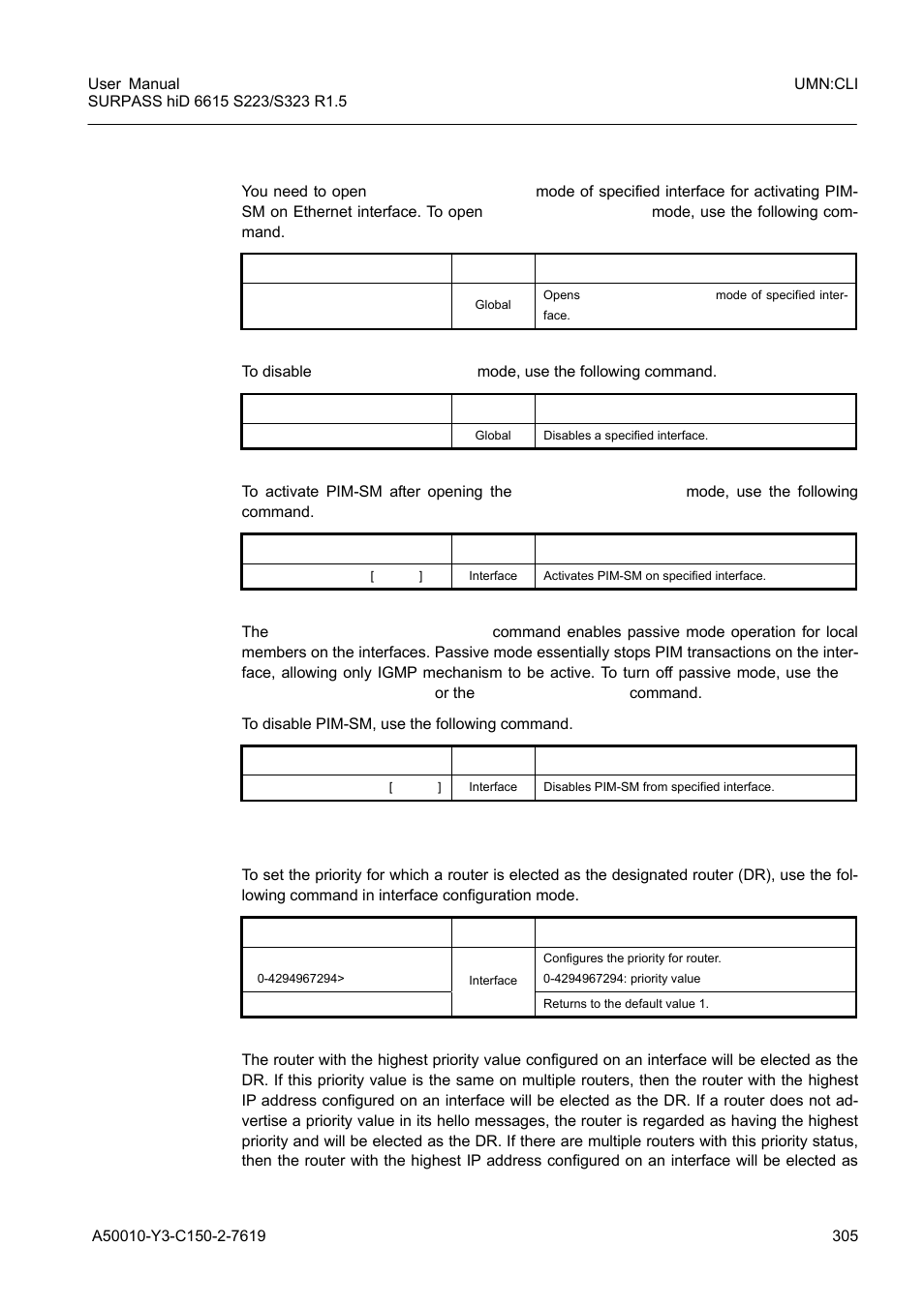 1 pim-sm and passive mode, 2 dr priority, 1 pim-sm and passive mode 9.3.1.2 dr priority | Siemens S223 User Manual | Page 305 / 381