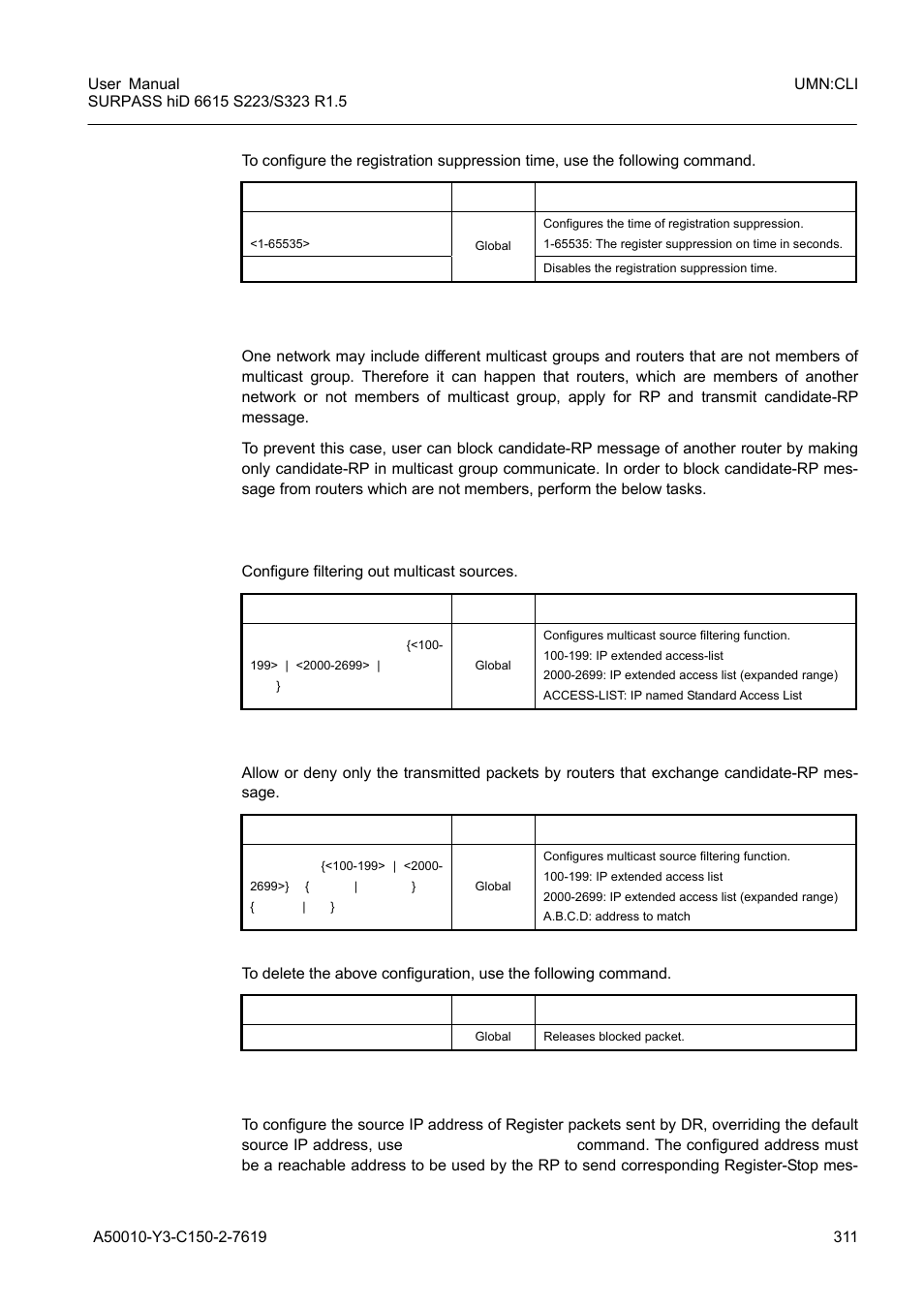 3 filters for register message from rp, 4 source address of register message | Siemens S223 User Manual | Page 311 / 381
