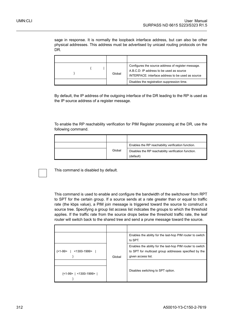 5 reachability for pim register process, 6 spt switchover, 5 reachability for pim register process 9.3.6 | Spt switchover | Siemens S223 User Manual | Page 312 / 381