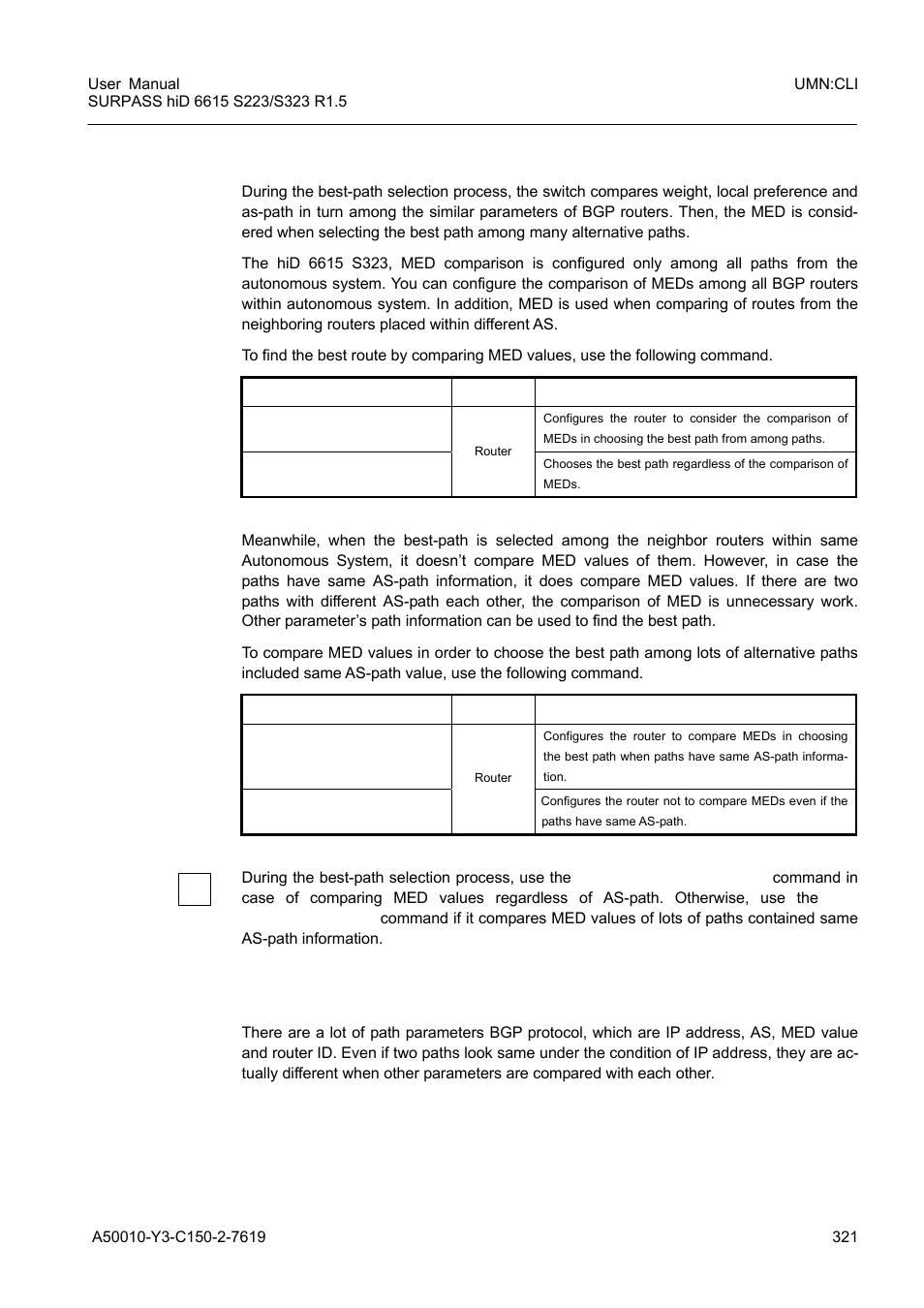 3 multi-exit discriminator (med), 4 choosing best path, Multi-exit discriminator (med) | Choosing best path | Siemens S223 User Manual | Page 321 / 381