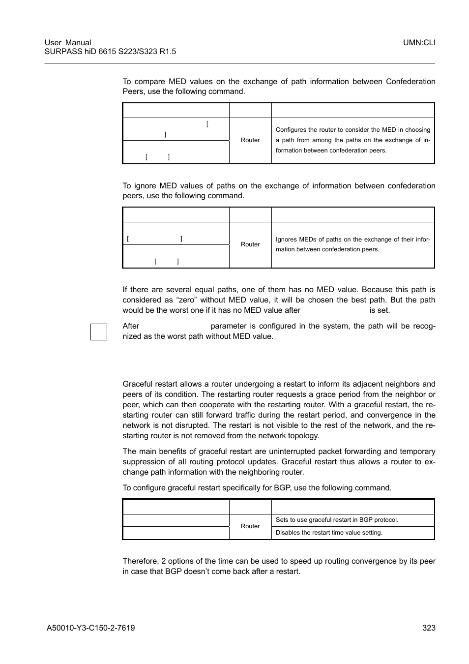 5 graceful restart, Graceful restart | Siemens S223 User Manual | Page 323 / 381