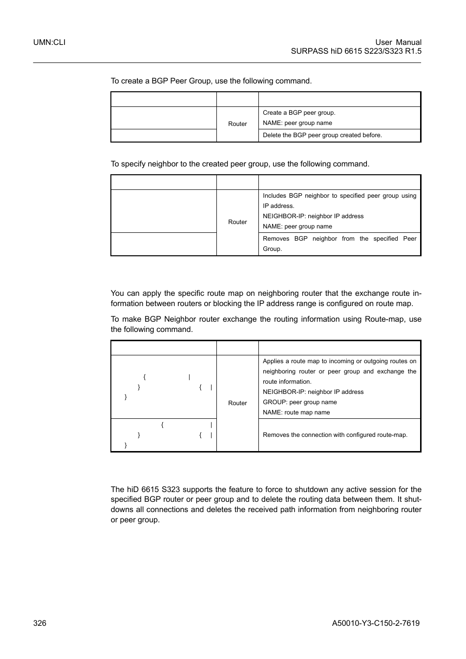 3 route map, 4 force shutdown, 3 route map 10.1.4.4 force shutdown | Siemens S223 User Manual | Page 326 / 381