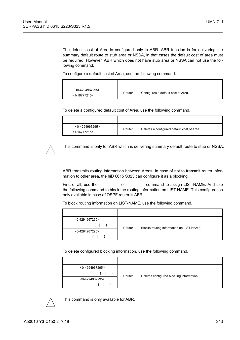 2 default cost of area | Siemens S223 User Manual | Page 343 / 381